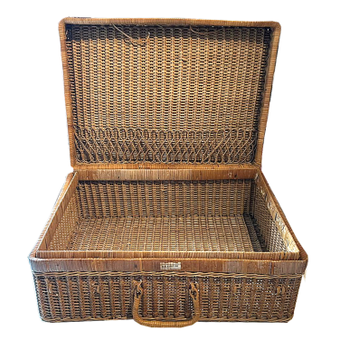 Boho Rustic Wicker Suitcase Hire