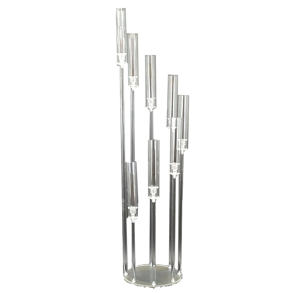 Clear Acrylic Spiral Candle Cluster Holder stand Centrepiece H 120cm, W 28cm -