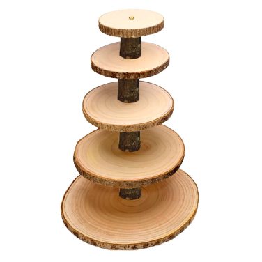 5 Tier Upright Log Cake Stand Hire