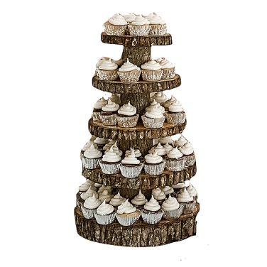 5 Tier Upright Log Cake Stand Hire