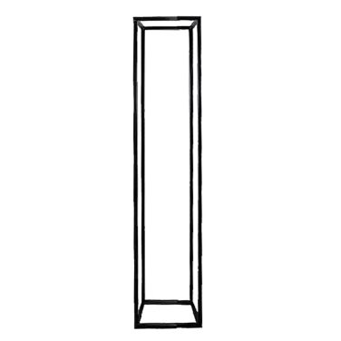 Black Rectangular Metal Pillar 2m