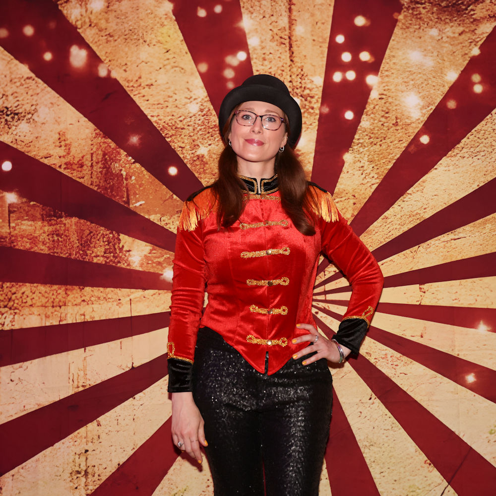 Circus Greatest Showman Burst Curtain Backdrop Hire