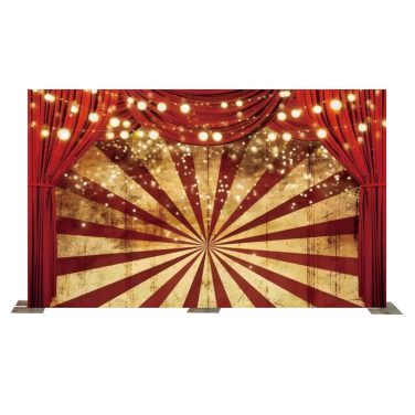 Circus Greatest Showman Burst Curtain Backdrop Hire