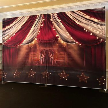 Circus Greatest Showman Stage Backdrop Hire