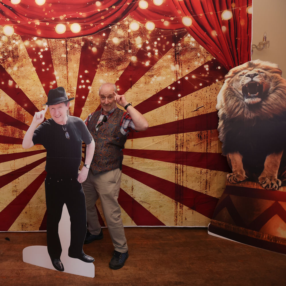 Circus Greatest Showman Burst Curtain Backdrop Hire