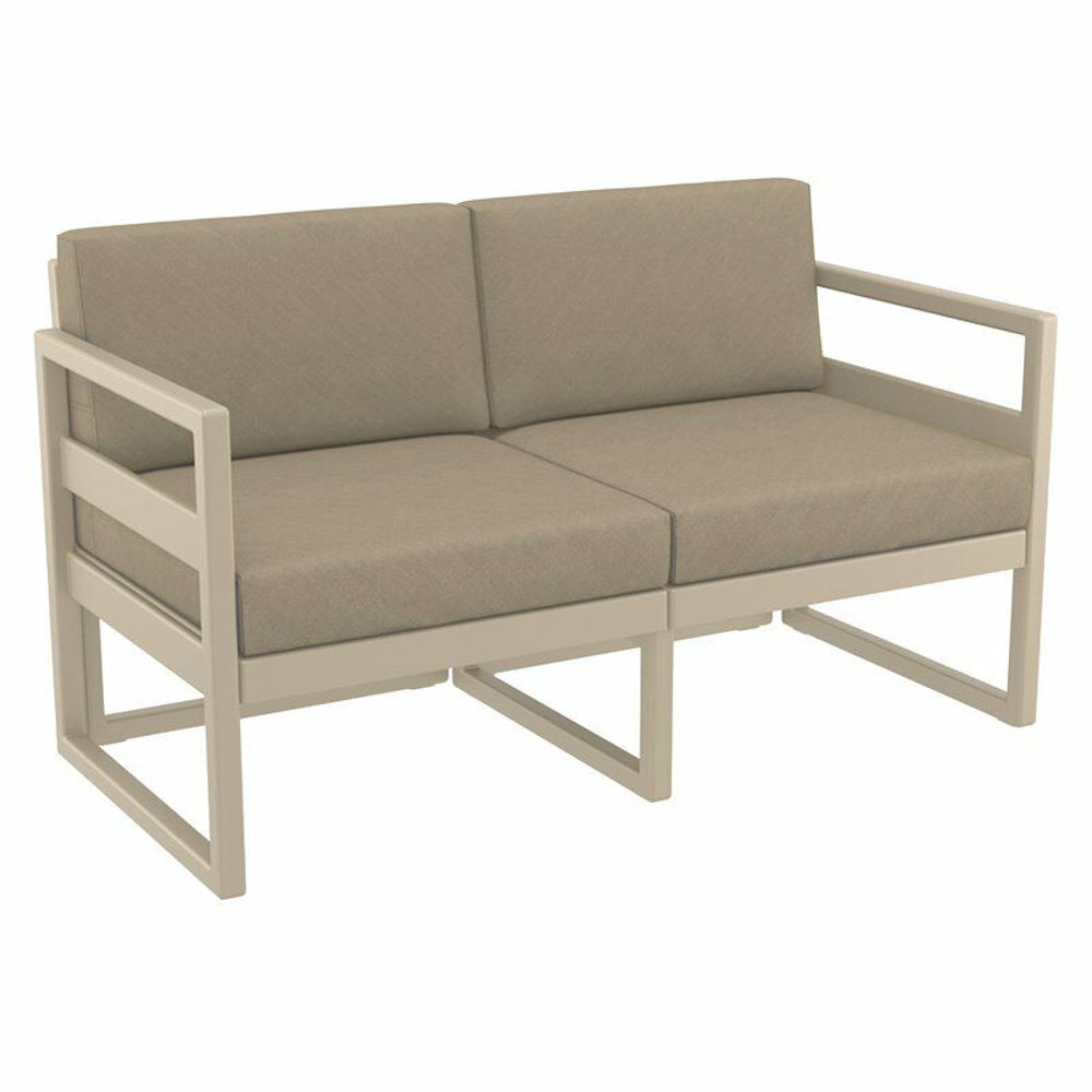Mykonos Lounge Set Taupe Modern Outdoor Furniture Hire Rental