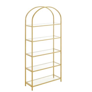 Arch Gold Shelving Unit 184 x 83 x 30 Display Drinks Tableplan Hire