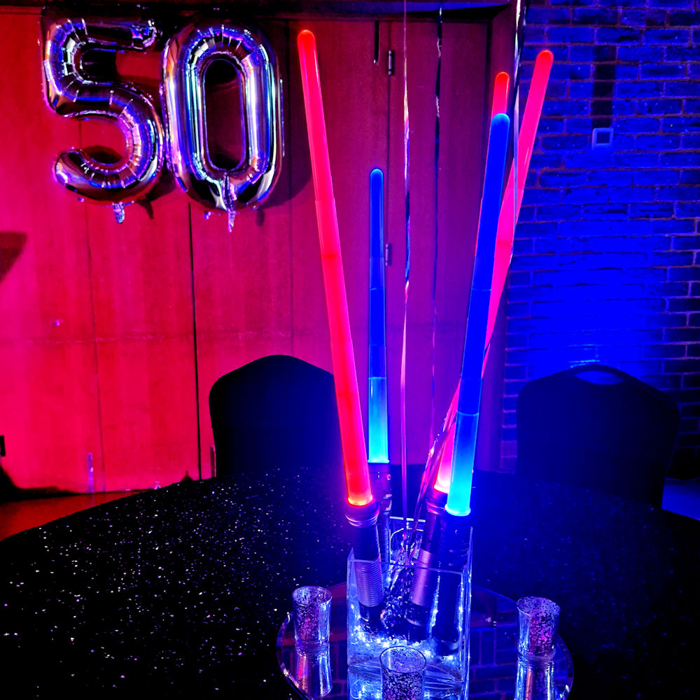 Light Sabre Centrepiece Hire Star Wars Event Party