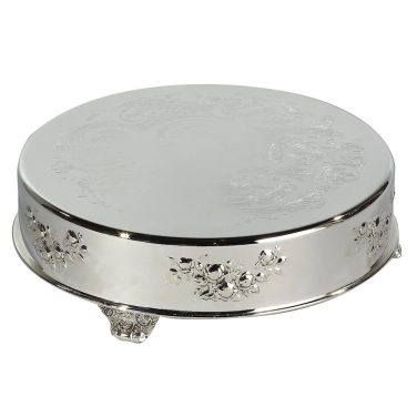 Metal Silver Plated Cake Stand 14"