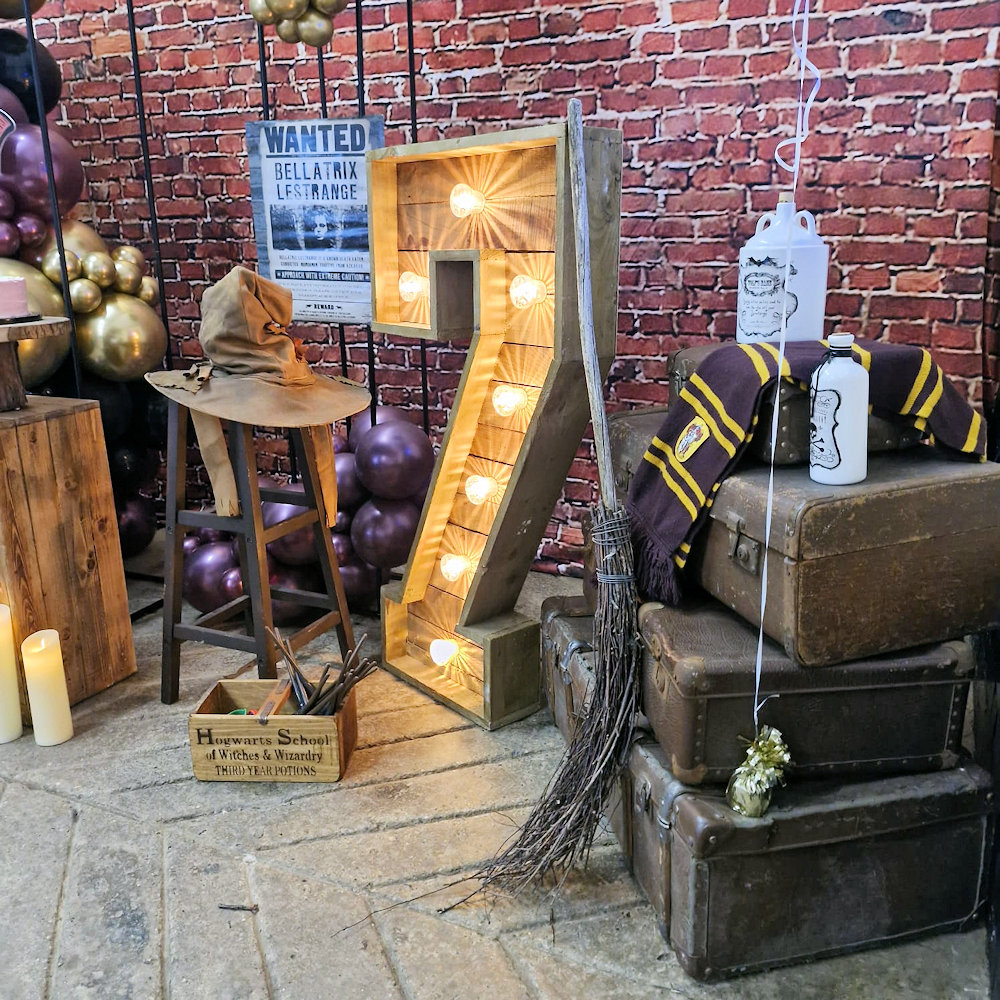 Suitcase Stack for Harry Potter themed Party event