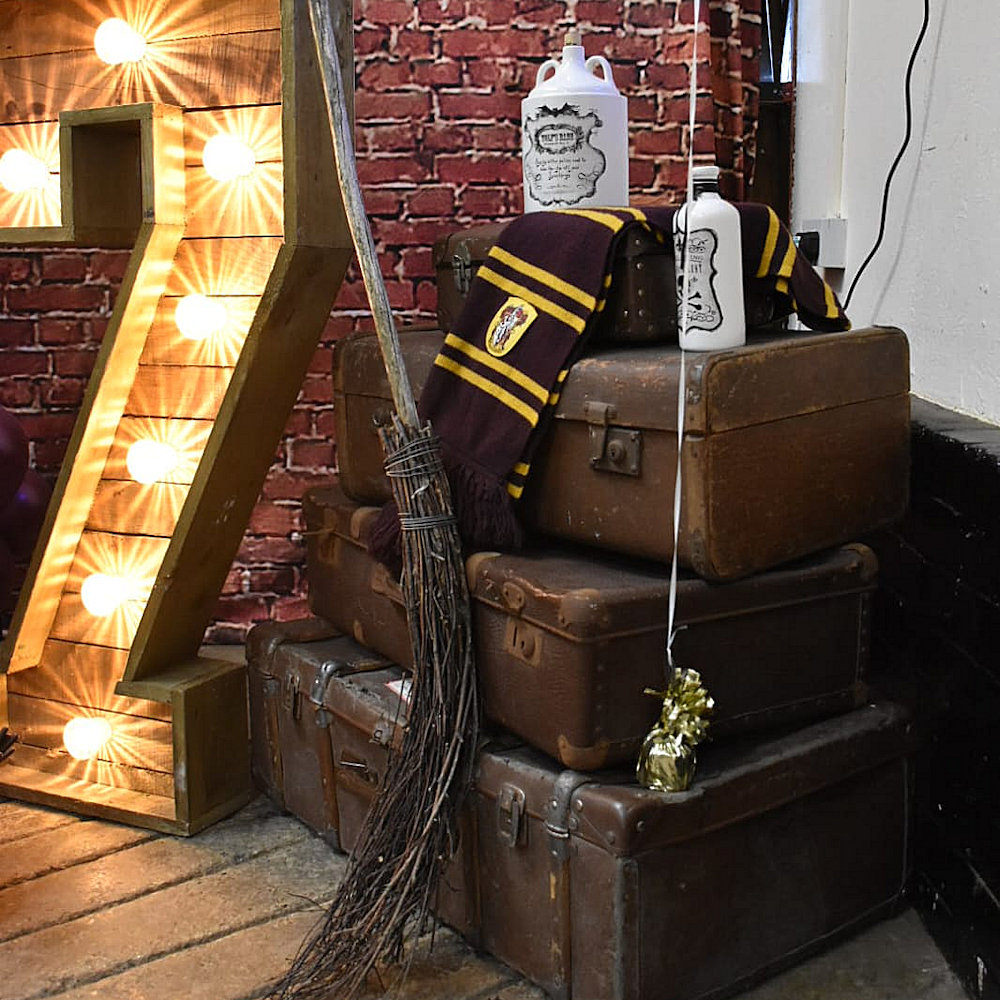 Suitcase Stack for Harry Potter themed Party event