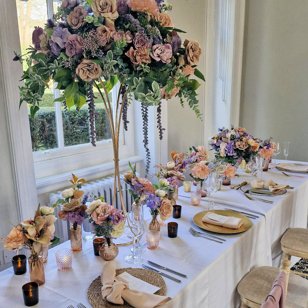 Blush Pink Pedach Mixed Style Vintage Bottles Hire