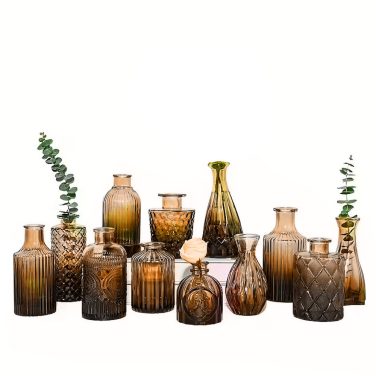 Amber Mixed Style Vintage Bottles Hire