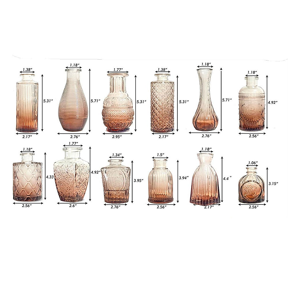 Blush Pink Pedach Mixed Style Vintage Bottles Hire
