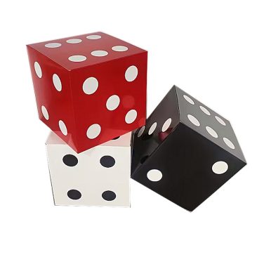30cm Cardboard Casino Dice Hire Party Event Theme Bond 007