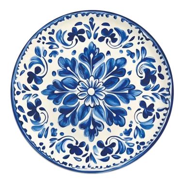 Blue & White Greecian Placemat charger hire event wedding party
