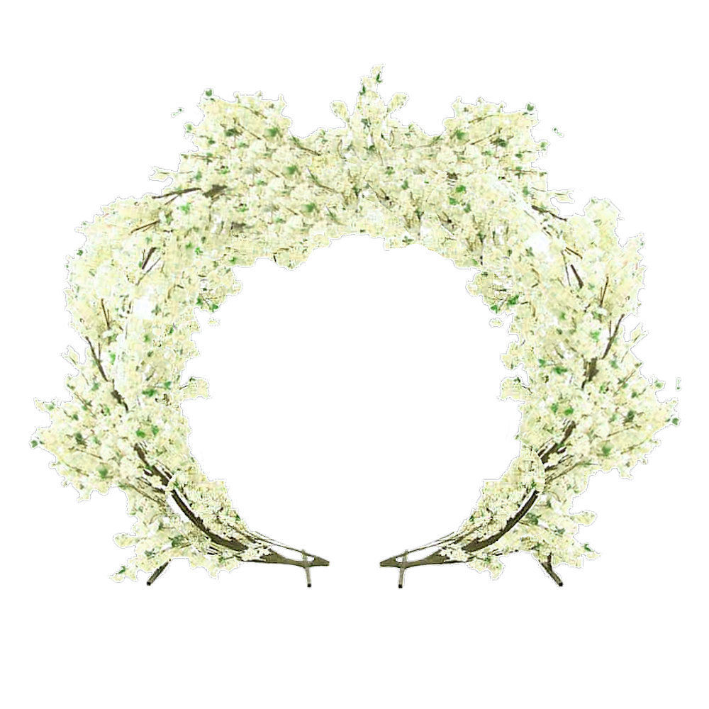 Ivory Blossom Moon Gate arch circle hire wedding event party