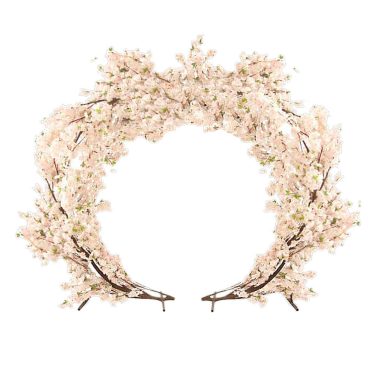 Pink Blossom Moon Gate arch circle hire wedding event party