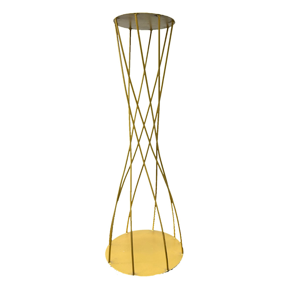 Twisted Metal Flower Stand Gold 80cm