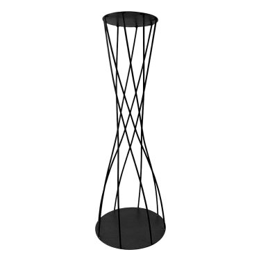 Black Twisted Metal Flower Stand Hire 80cm
