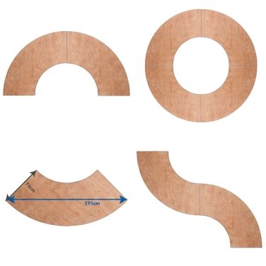 Crescent Serpentine Curve Circle Table Hire
