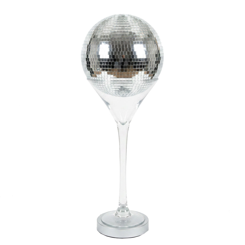 30cm Mirror Disco Ball Martini Vase Centrepiece
