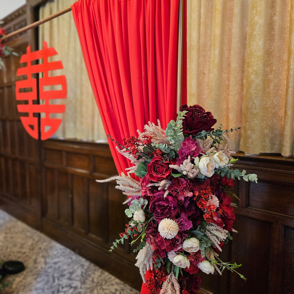 Chinese oriental wedding marriage prop hire Double Happiness