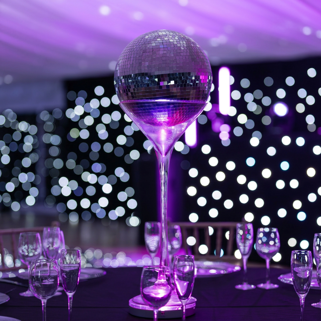 Mirror Ball Martin Vase Centrepiece at That Amazing Place