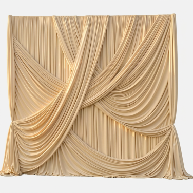 Champagne Gold Draped Backdrop 10 Panel