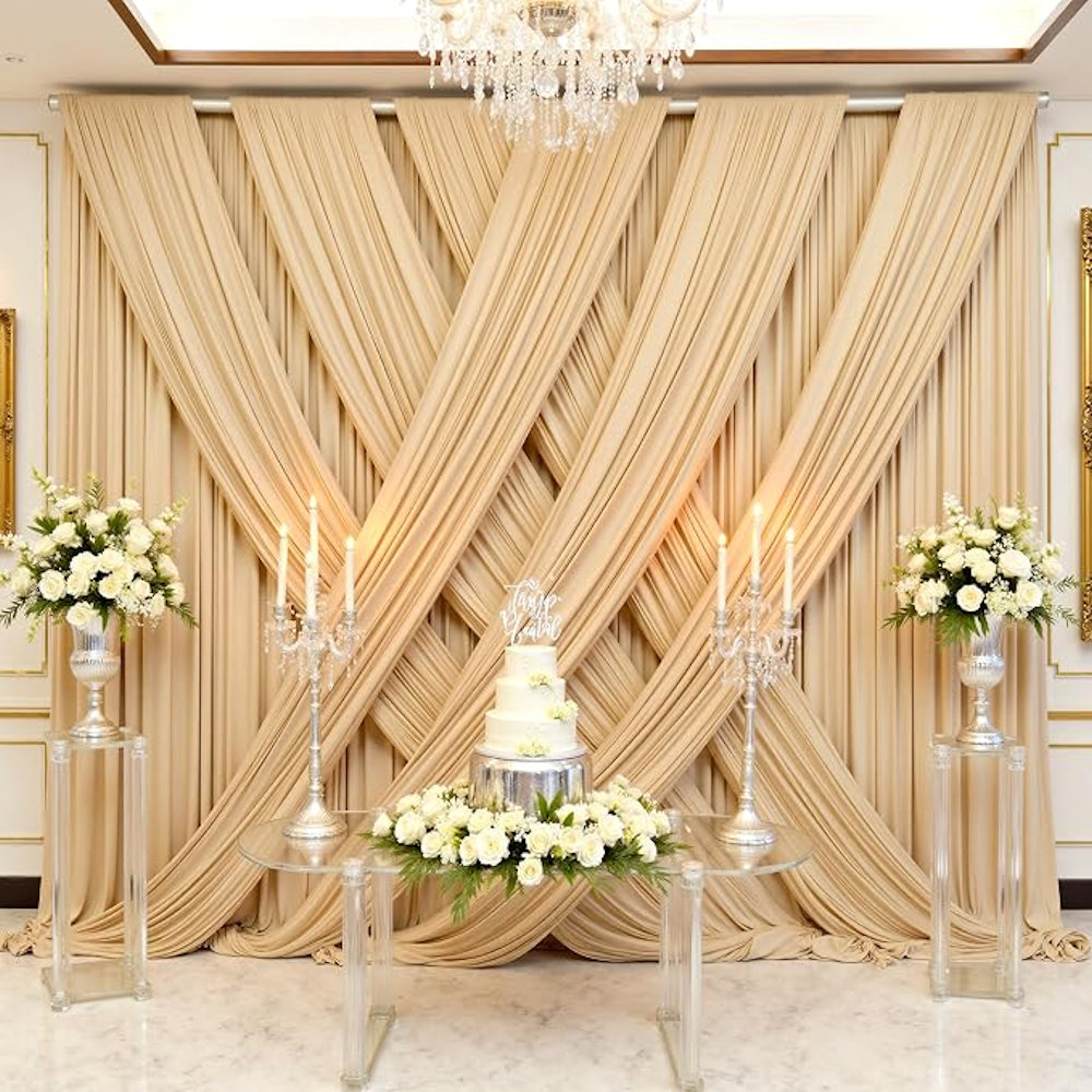 Gold Draped Backdrop 1