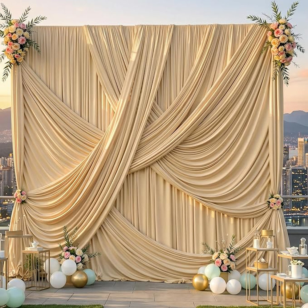 Gold Draped Backdrop
