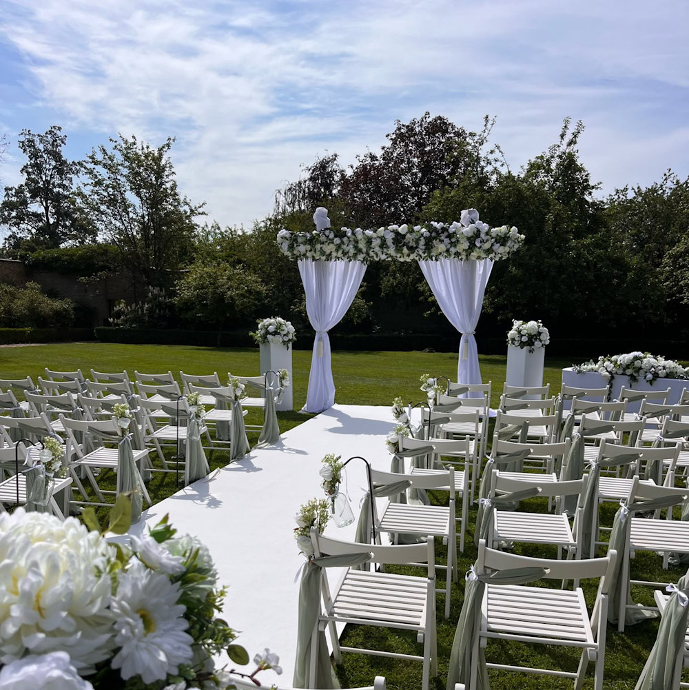 White Wooden Folding Chair Hire
